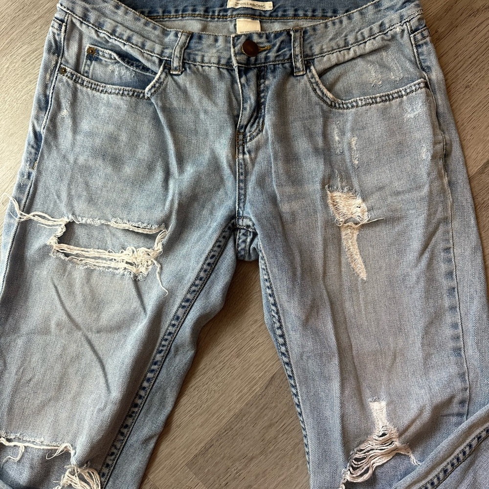 Billabong Women's Distressed Light Blue Jeans